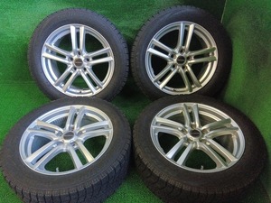 ブリヂストン VRX 215/55R17 社外 BALMINUM 17×7J +45 スタッドレス付4本 履き潰しにも クラウン等に 中古 売切!!