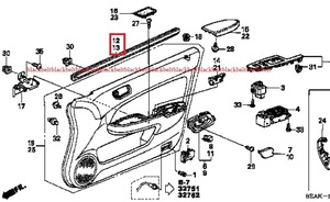 【ホンダ純正パーツ】ACCORD 4D ABA-CL7 EURO R　ウェザーストリップ 左右前セット フロント インナー 内側 希少在庫 未使用品