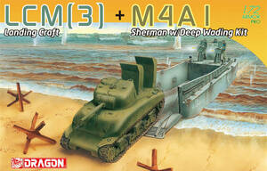 【☆ノルマンディー上陸作戦80周年＋】1/72 ドラゴン（DRAGON）　アメリカ軍　LCM（3）+M4A1シャーマン　No.7516