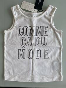 新品　COMME CA DU MODE コムサデモード　タンクトップ　ノースリーブTシャツ　子供服 ベビー服 キッズ　ホワイト　白