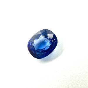 天然サファイア ルース 1.386ct ソーティング付き 約5.5×6.9×3.6mm コランダム 裸石 外し石 大粒 宝石 ジュエリー corundum sapphire