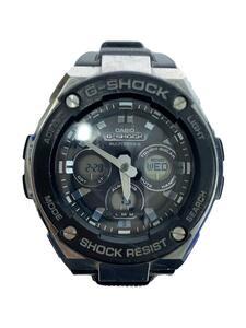 CASIO◆G-SHOCK/ソーラー腕時計/デジアナ/ブラック/シルバー/GST-W300-1AJF