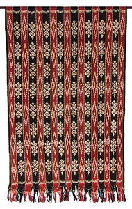 【手織りイカット】インドネシア　サヴ島 大きなサイズ　77cmx254cm/88 絣 生地 エスニック