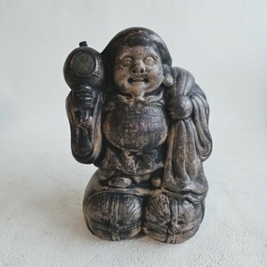 旧家蔵出 骨董 置物 大黒天 土人形 時代物 仏教美術 仏像 