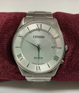 稼働品 良品♪ シチズン エコドライブ 電波ソーラー デイト H415 腕時計 CITIZEN Eco Drive レトロ アンティーク（管理KT266）