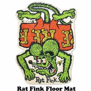 ラットフィンク Rat Fink フロア マット 【RAT FINK】車　バイク　アメリカ雑貨　アメ雑　アメリカン雑貨 ガレージ