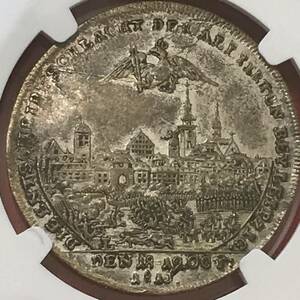 ☆1813銘ロシア　黄銅メダル ライプチヒの戦い　都市景観　NGC AU DETAILS DAMAGED