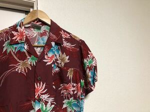 【送料込み】ヴィンテージ 80s KENNINGTON ケニントン 半袖レーヨンシャツsize S