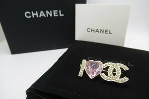 【未使用】 CHANEL シャネル ブローチ B22B ココマーク ピン GP パール ストーン BOX付 BRB・バッグ・財布