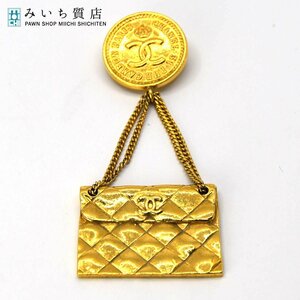 質屋 CHANEL シャネル マトラッセ ココマーク ブローチ ゴールド金具 ヴィンテージ 21k573-1 みいち質店