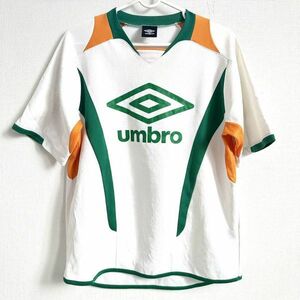 UMBRO アンブロ サッカー Tシャツ 半袖 ホワイト グリーン スポーツウェア◎16-46