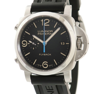 【3年保証】 パネライ ルミノール 1950 3デイズ クロノグラフ フライバック PAM00524 T番 黒 自動巻き メンズ 腕時計