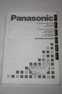 送料無料！ 取扱説明書 Panasonic AJ-VF15、AJ-VF20W、VF20WA (検索：取り扱い説明書/取扱い説明書/取説/研究資料/放送・業務用ビデオ機器)