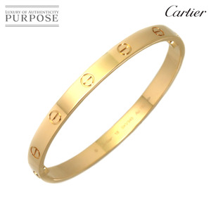 カルティエ Cartier ラブ ブレス #18 K18 YG イエローゴールド 750 ブレスレット バングル Love Bracelet 【証明書付き】 90199793