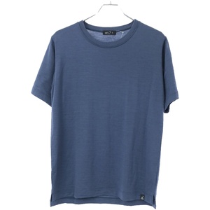 STATIC スタティック RAW L.W. S/S SHIRTS メリノウールTシャツ ブルー L ITMO8FV7DSDY