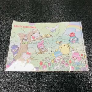 サンリオ イースター クリアファイル ノベルティ 非売品 特典 限定 ポムポムプリン シナモロール ポチャッコ マイメロ クロミ キキララ