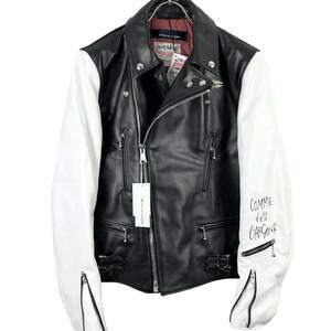 コムデギャルソン×ルイスレザーズ(COMME des GARCONS×LEWIS LEATHERS) トライデント タイトフィット Leather Jacket No.111 17AW (black)