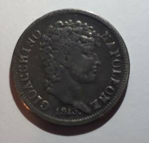 イタリア sicily 1813年 1/2リラ 銀貨