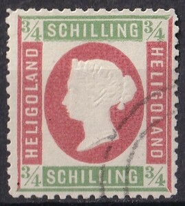 1873年旧ドイツ ヘルゴラント ヴィクトリア女王像切手 3/4s