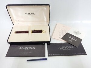 万年筆 AURORA アウロラ 津軽七子塗 ペン先14K-585 B(太字) ケース/冊子付き ∩ 6DEBC-79