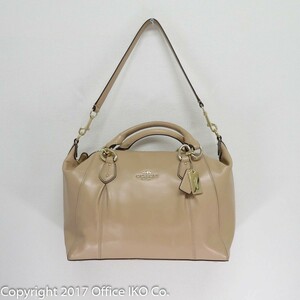 質イコー［コーチ］COACH 2WAYバッグ ハンドバッグ ショルダーバッグ 58410E レザー ベージュ 中古