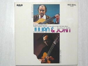 ジュリアン・ブリーム＆ジョン・ウィリアムス ギター二重奏１ アンクラージュマン・なき王女のためのパヴァーヌ　LP クラシックギター