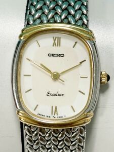 稼働品 SEIKO セイコー EXCELINE エクセリーヌ 1221-5890 レディース腕時計 クォーツ 電池交換済み