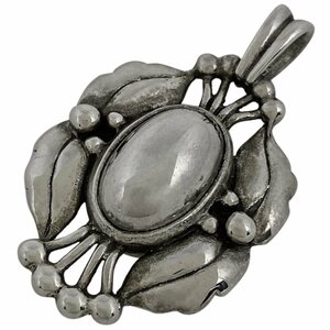 ジョージジェンセン Georg Jensen デザイン ペンダント トップ ヘマタイト 2000 ペンダントトップ シルバー925 シルバー レディース 中古