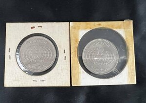 管675/ 昭和45年 EXPO70 日本万国博覧会記念 100円 硬貨 2枚 昭和 コイン 赤富士 古銭 記念硬貨