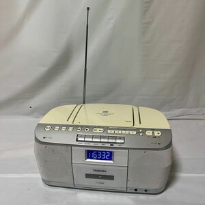 中古品 東芝TOSHIBA CDラジカセCDラジオカセットレコーダーTY-CDS6 AM FM2015年製ゆうパック発送CDとラジオは再生確認済みカセット再生不可