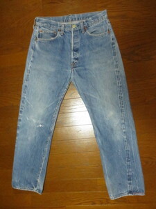 ＶＩＮＴＡＧＥ　Ｌｅｖｉ’ｓ　５０１　６６後期　赤耳　デニムジーンズ　Ｗ３4　アイスブルー　アメリカ製　659 26 501 676 645 95