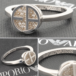 SALE [EAAC307]エンポリオアルマーニのTOPAZ指輪(19号) 新品