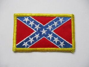 【送料無料・中古】アメリカ南軍旗パッチ刺繍ワッペン/FLAG PATCH米軍patchesフラッグUSAミリタリー徽章アーミー装備サバゲーA M55