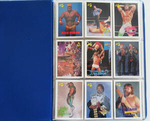◆希少 美品 wrestling card collectors album 1990年 プロレス カード アルバム 【 合計151枚 】写真系141枚 その他10枚 アルバム付き
