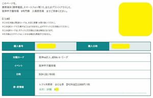 5月24日(金) 阪神vs巨人 阪神甲子園球場 18:00試合開始 レフト外野席 1枚