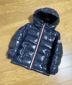 美品☆[MONCLER] NEW AUBERT キッズ ショートダウンジャケット 2anni 92cm 2歳 ネイビー KIDS 子供服 モンクレール