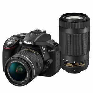 Nikon デジタル一眼レフカメラ D5300 AF-P ダブルズームキット ブラック D5300WZ3