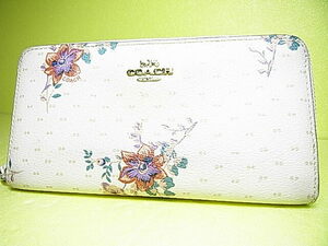 ★★ 最終ぅ～値下げ です！！★★【 COACH コーチ！ 】PVC 花柄 ラウンド ファスナー 長財布 ★★ COACH！★★