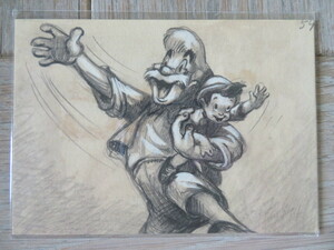 The Art of DISNEY [アートオブディズニー] ピノキオを抱くゼペットじいさん コンセプトアート ポストカード