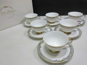 ◆未使用 保管品 HOYA CHINA CORP 保谷チャイナ カップ＆ソーサー 碗皿 6客セット 元箱入り 現状渡し..