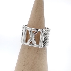 極希少 美品 Tiffany&Co. ティファニー アトラス メッシュ シルバー サマセット リング SV925 12号 指輪 tt49
