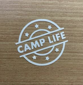 52.【送料無料】CAMP LIFE カッティングステッカー キャンプ アウトドア CAMP 【新品】