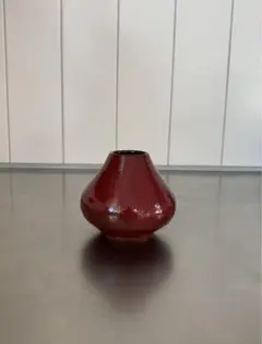 ドイツFat Lava  Heyne Hoy社製　ヴィンテージ赤の花瓶