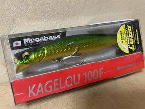 メガバス　カゲロウ 100f GG GOLD LIME ミドキン　Megabass kagelou 検　124 125