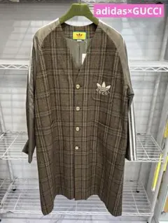 adidas×GUCCIチェックロングコート