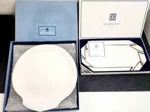 ★未使用品　１円スタート★WEDGWOOD ウェッジウッド　シェルプレート/ GIVENCHY　角皿　プレート