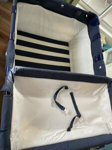 KATOJI プレイヤード ベビーベッド ベッド 折りたたみ式 ネイビーブルー 63509 プレイヤード カトージ　送料無料　赤ちゃん用品