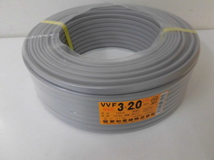 未使用 愛知電線 VVF 3×2.0 100ｍ ケーブル 激安1円スタート