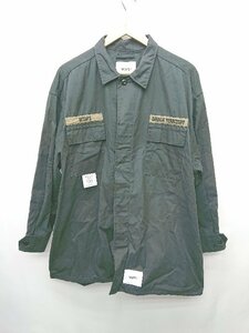 ◇ ◎ WTAPS ダブルタップス カジュアル 長袖 ガーディアン シャツ ジャケット サイズ01 ブラック メンズ P