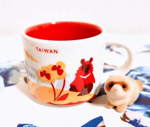 即決 新品 スタバ 2017年製 スターバックス STARBUCKS 小さな ミニ 食器 マグカップ ミニマグ デミカップ TAIWAN クマ 熊 くまちゃん 白 赤